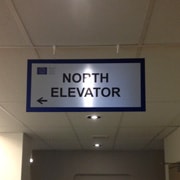 elevator directional sign